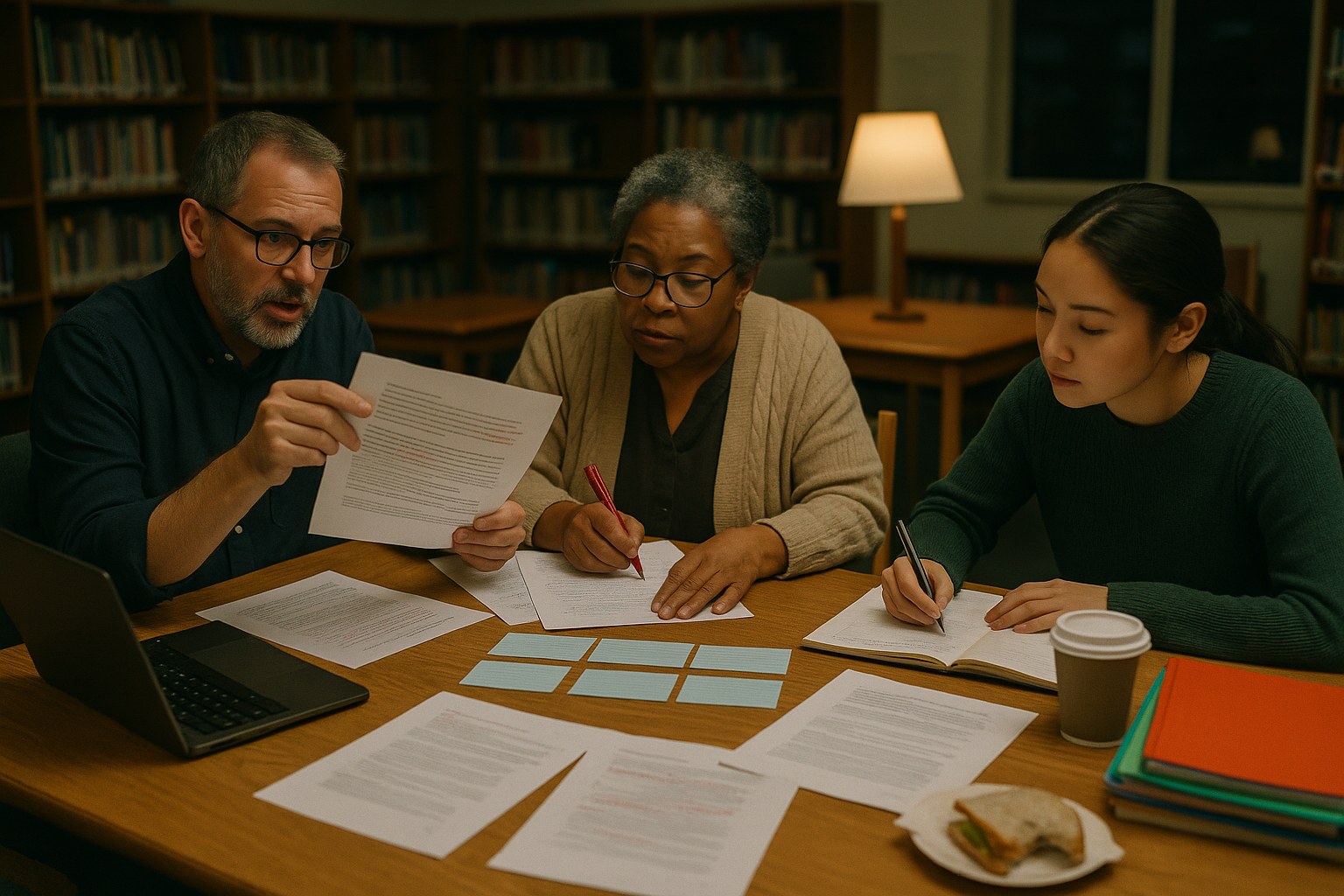 Curriculum being written and tested — the actual work a gift pays for.